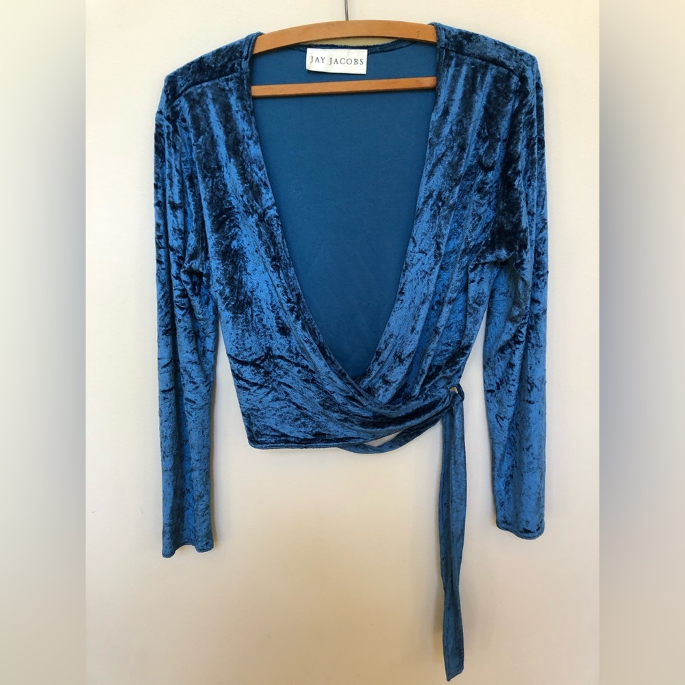 Darling Jay Jacobs velvet wrap shirt